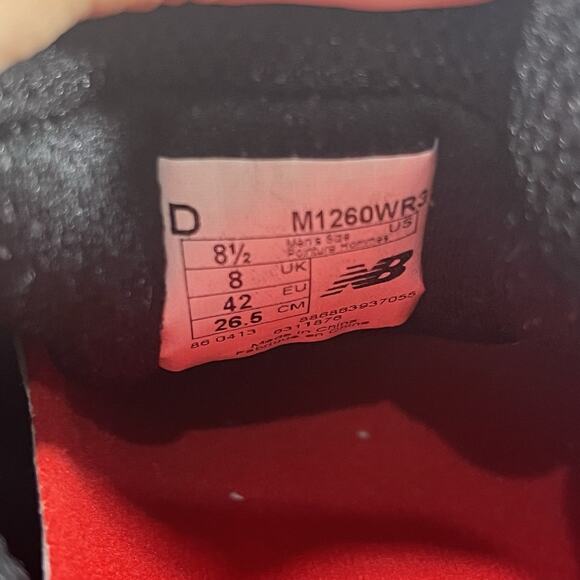 New Balance 1260v4 Mens Size 8.5D Silver Red Lace Up Athletic Comfort Sneakers - Picture 8 of 10